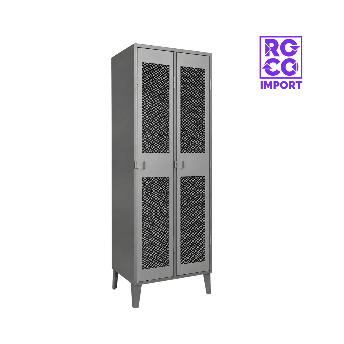 2 Cuerpos Simples Puerta  Malla  - Lockers Metálico 02 Puerta