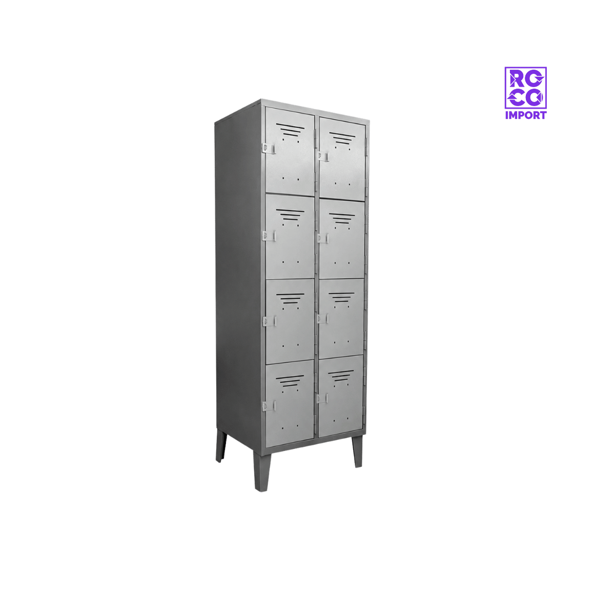 Locker Metálico 8 Puertas – 2 Cuerpos Cuádruples