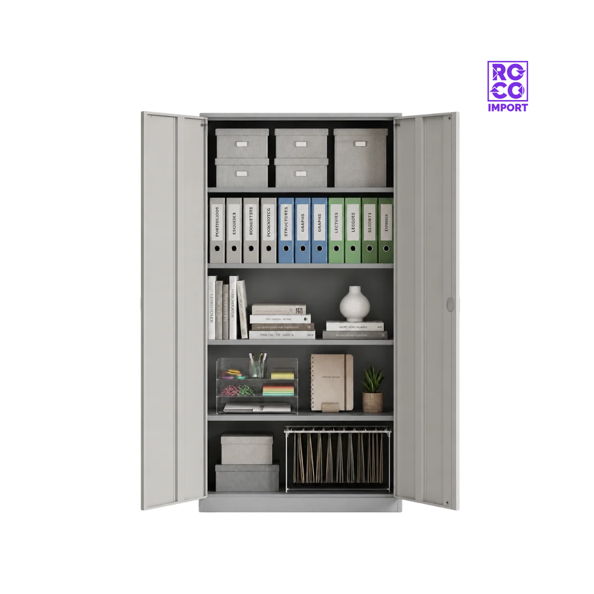 Storage Metálico 2 Puertas – 4 Bandejas