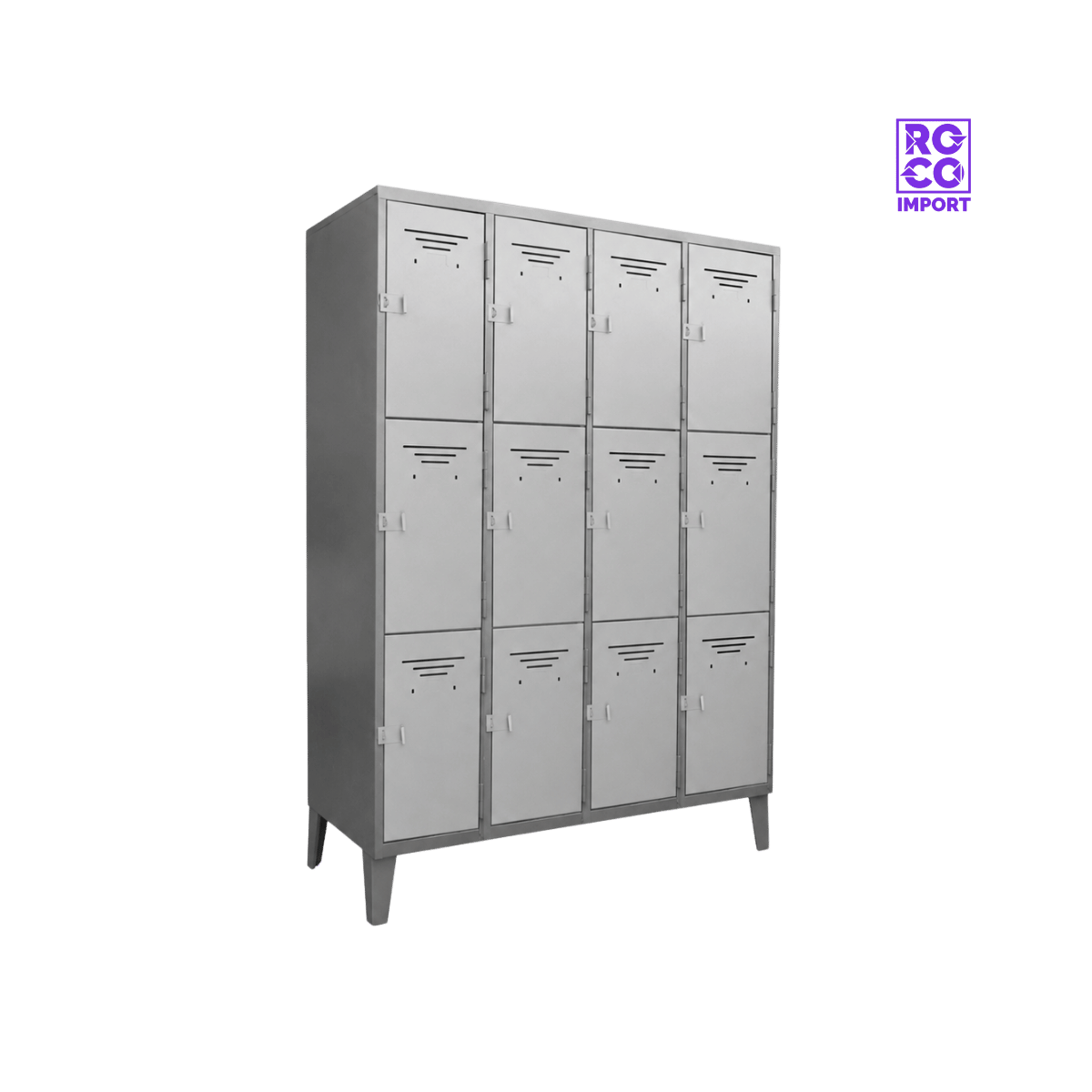 Locker Metálico 12 Puertas – 4 Cuerpos Triples