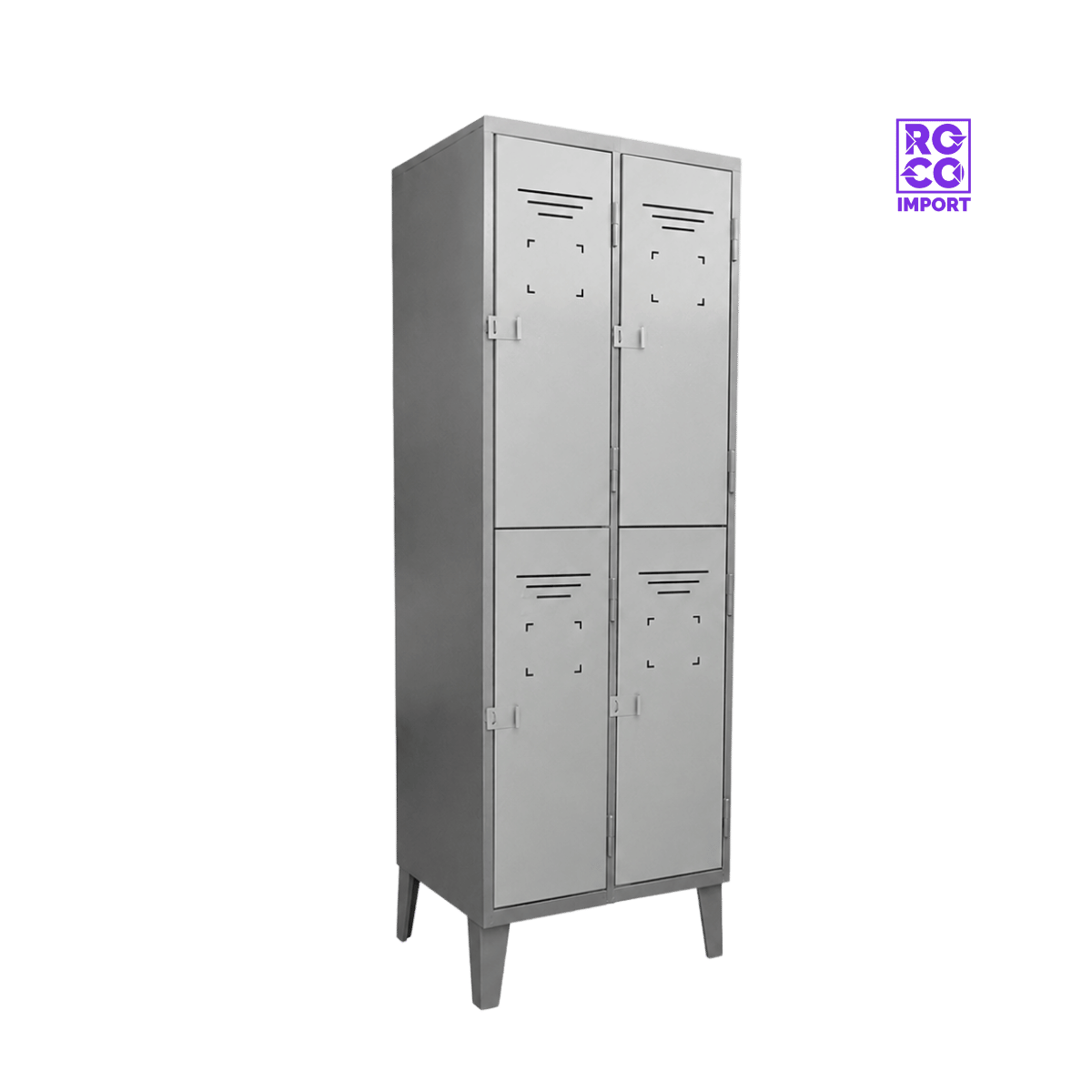 Locker Metálico 4 Puertas - 2 Cuerpos Dobles