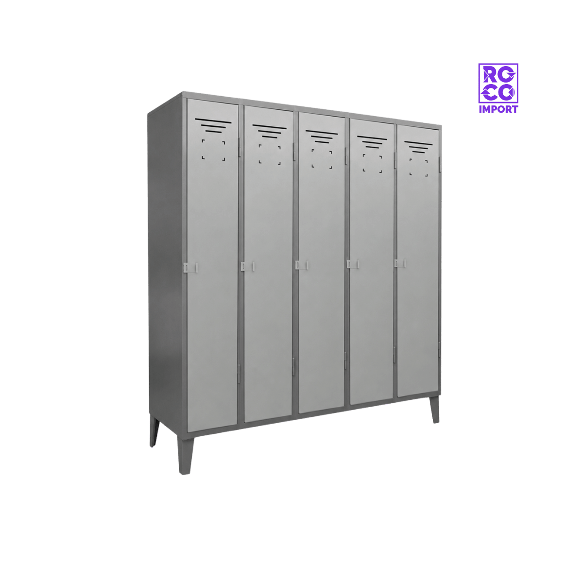 Lockers Metálicos 05 Puertas - 05 Cuerpos Simples