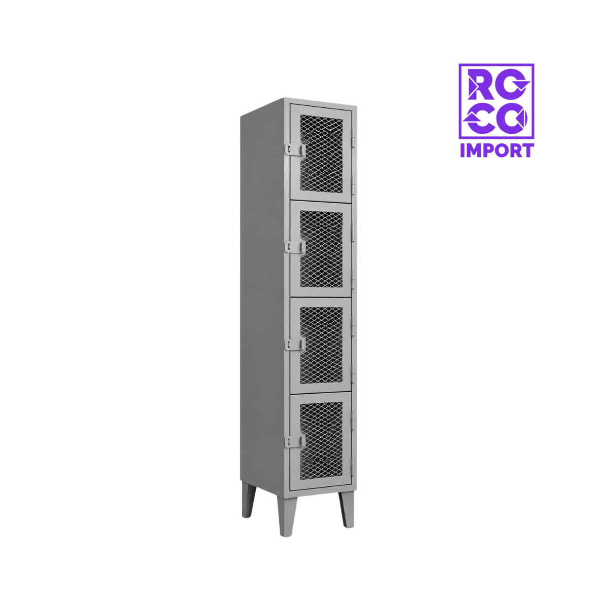 1 Cuerpo Cuadruple Malla - Locker Metálico 04 Puertas