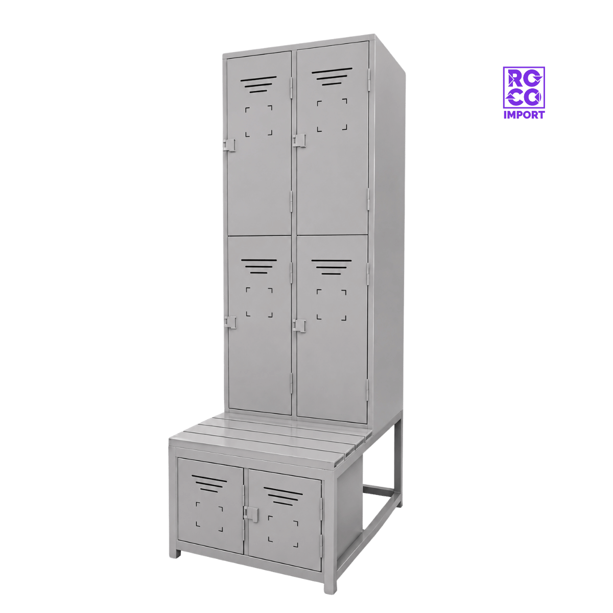Locker Minero 6 Puertas con Banca – Industrial Chile
