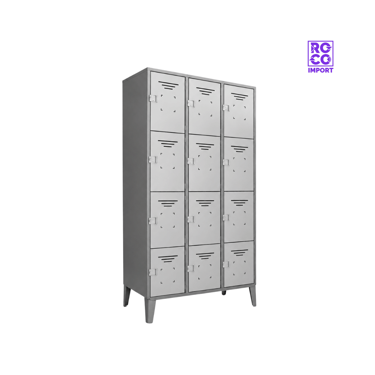 Locker Metálico 12 Puertas – 3 Cuerpos Cuádruples