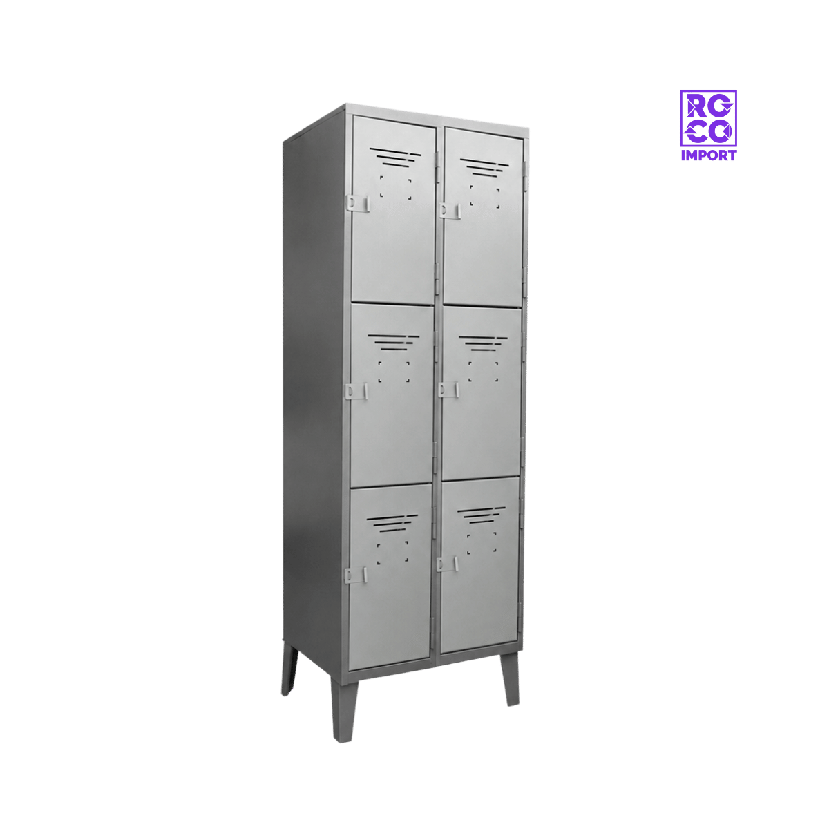 Locker Metálico 6 Puertas – 2 Cuerpos Triples