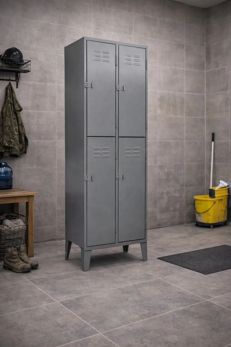 Locker Metálico 4 Puertas - 2 Cuerpos Dobles 2