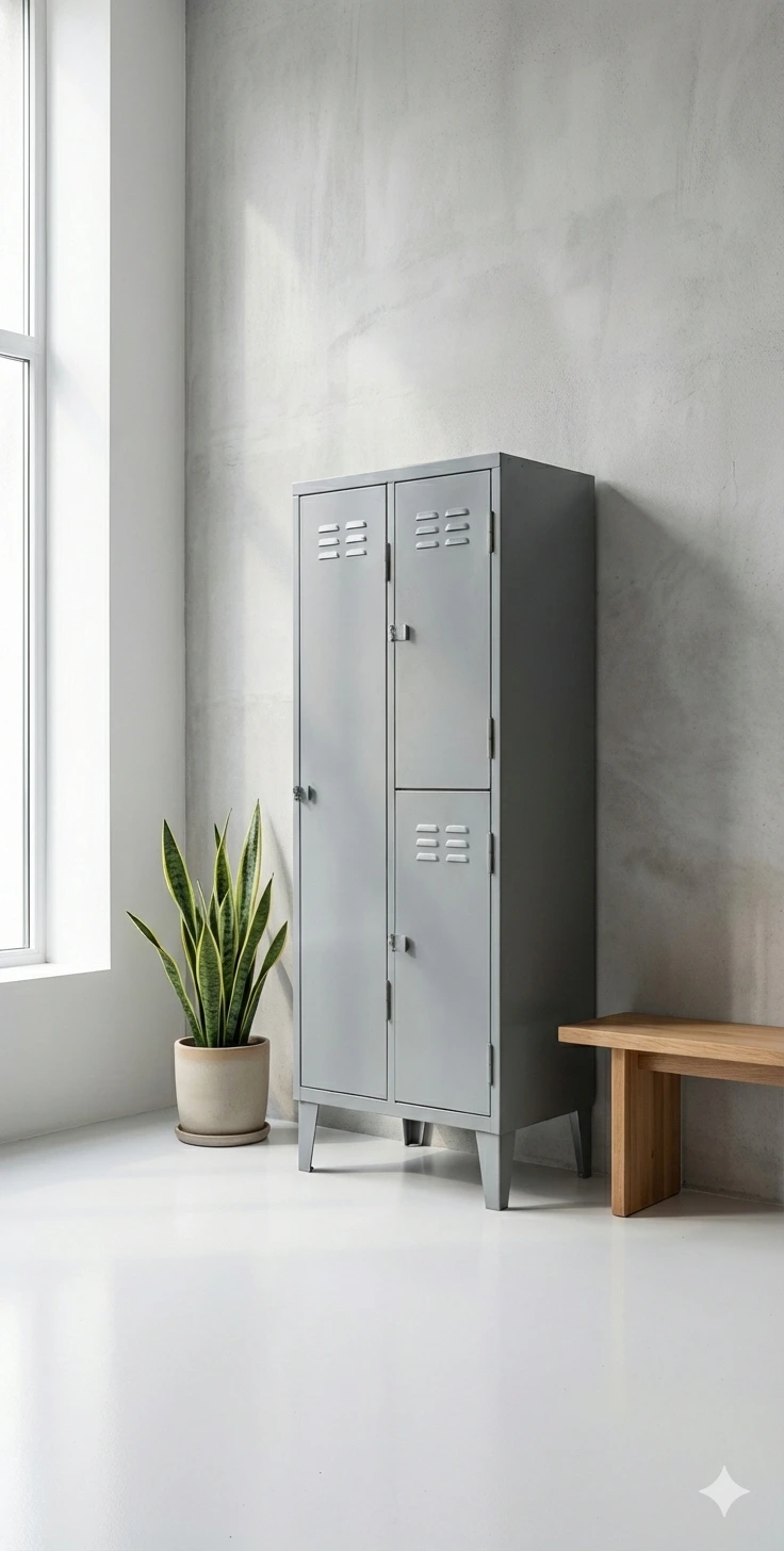Locker Metálico 3 Puertas - 2 Cuerpos 2