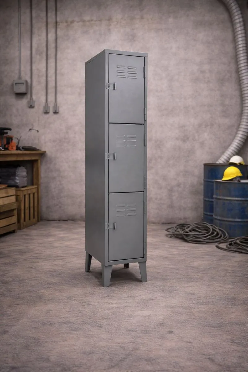 Locker Metálico 3 Puertas - 1 Cuerpo Triple 2