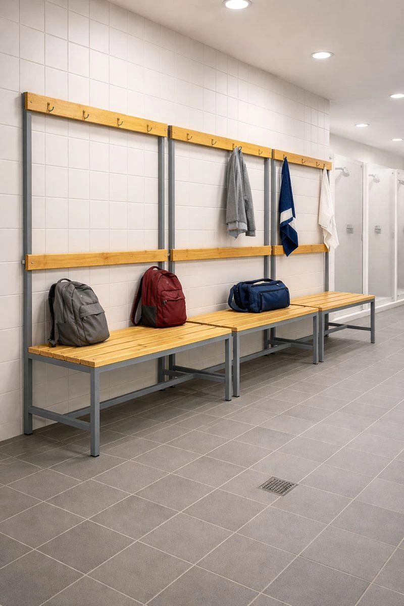 Banca con Perchero 150 cm – Vestuario 2